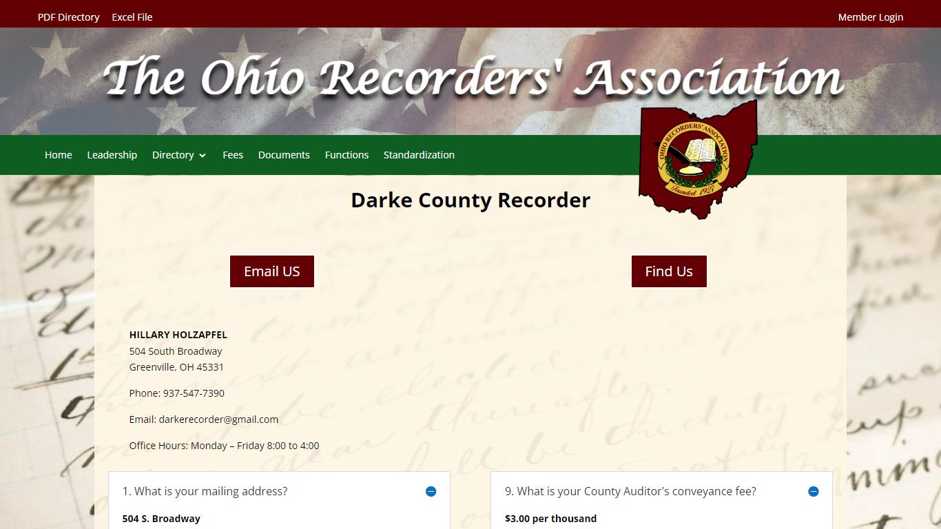 Darke County Recorder | Ohio Recorders' Association